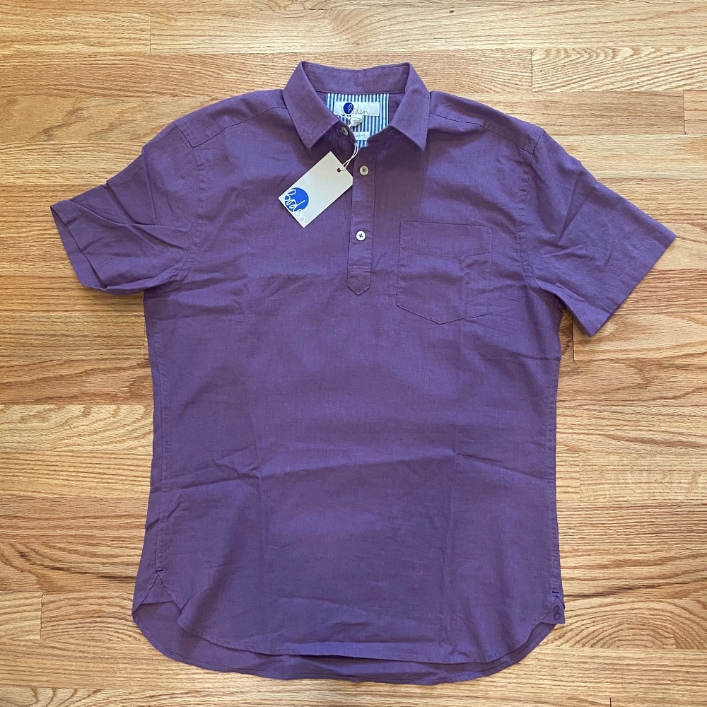 NWT Boden Linen Cotton Popover Shirt Mens S